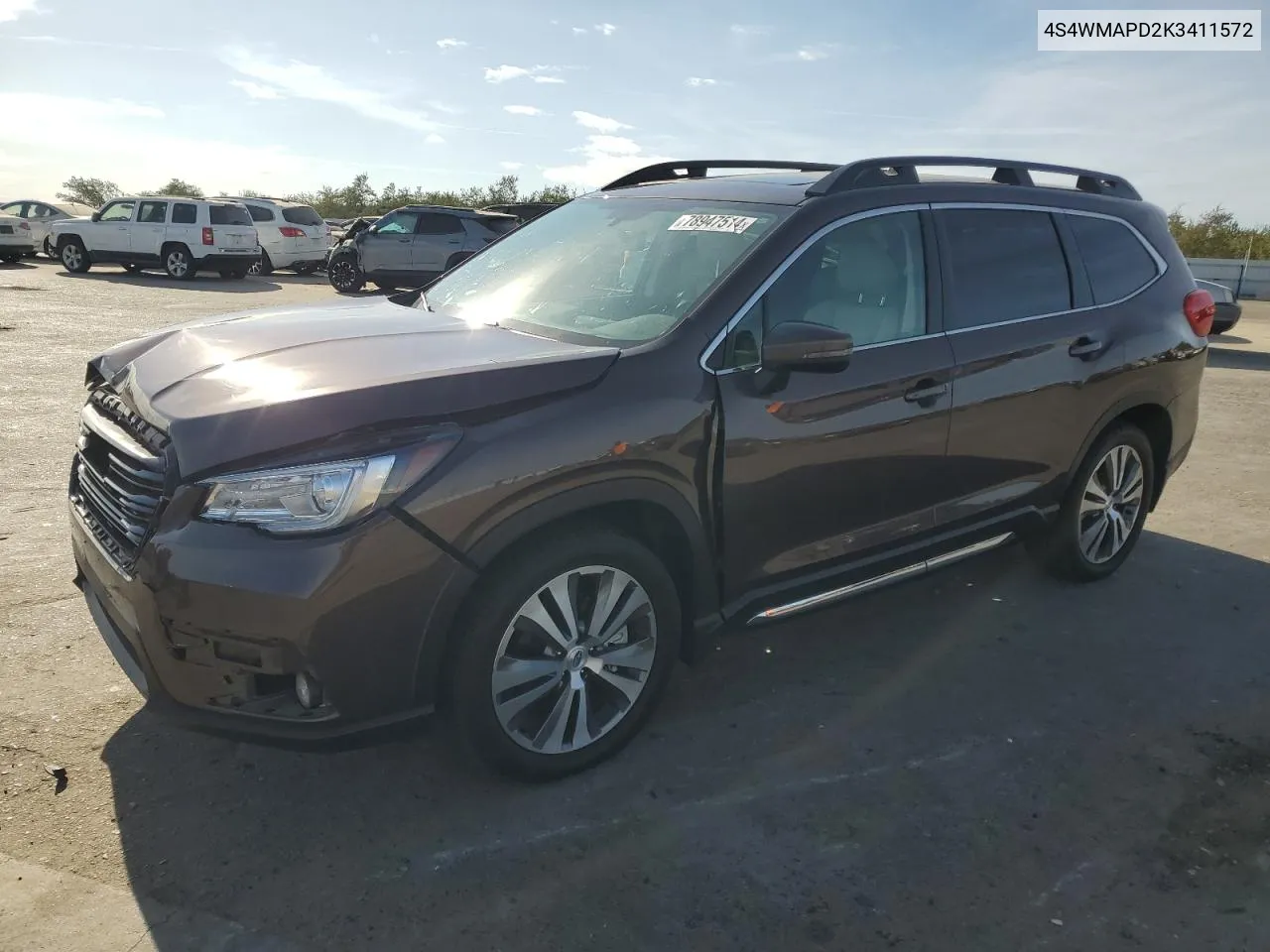 4S4WMAPD2K3411572 2019 Subaru Ascent Limited