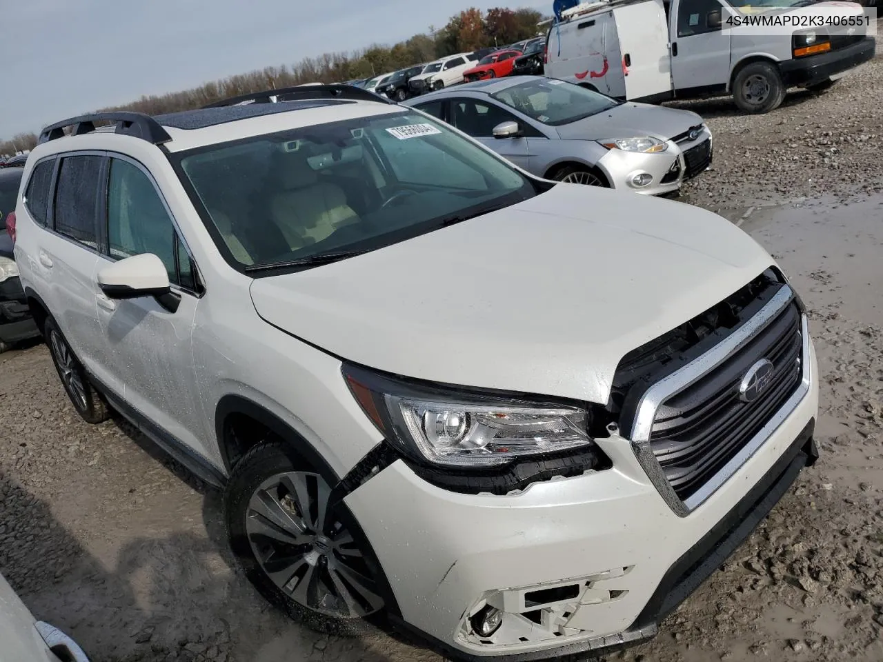 2019 Subaru Ascent Limited VIN: 4S4WMAPD2K3406551 Lot: 79566004