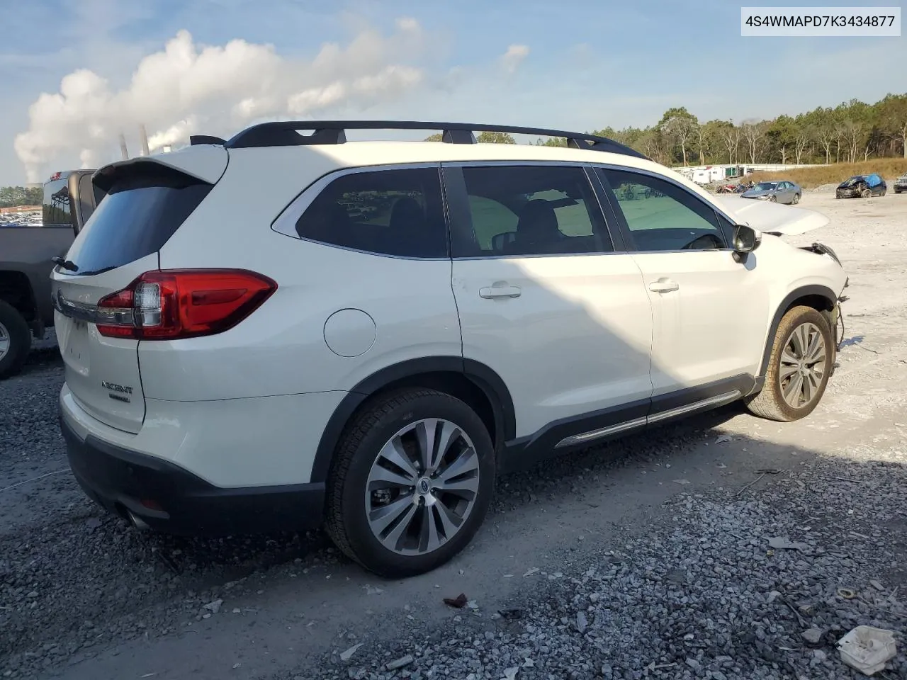 2019 Subaru Ascent Limited VIN: 4S4WMAPD7K3434877 Lot: 80663934