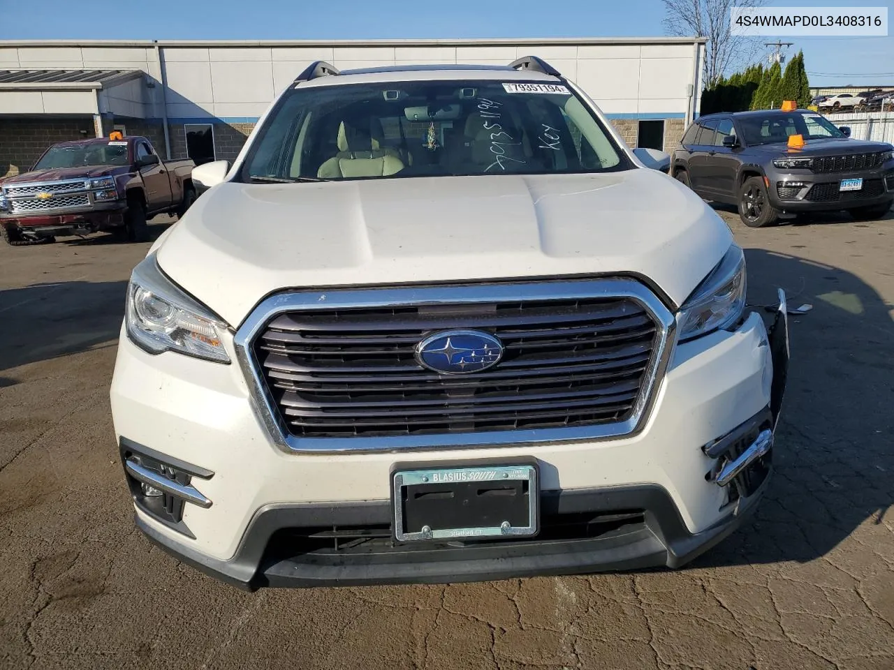 2020 Subaru Ascent Limited VIN: 4S4WMAPD0L3408316 Lot: 79351194