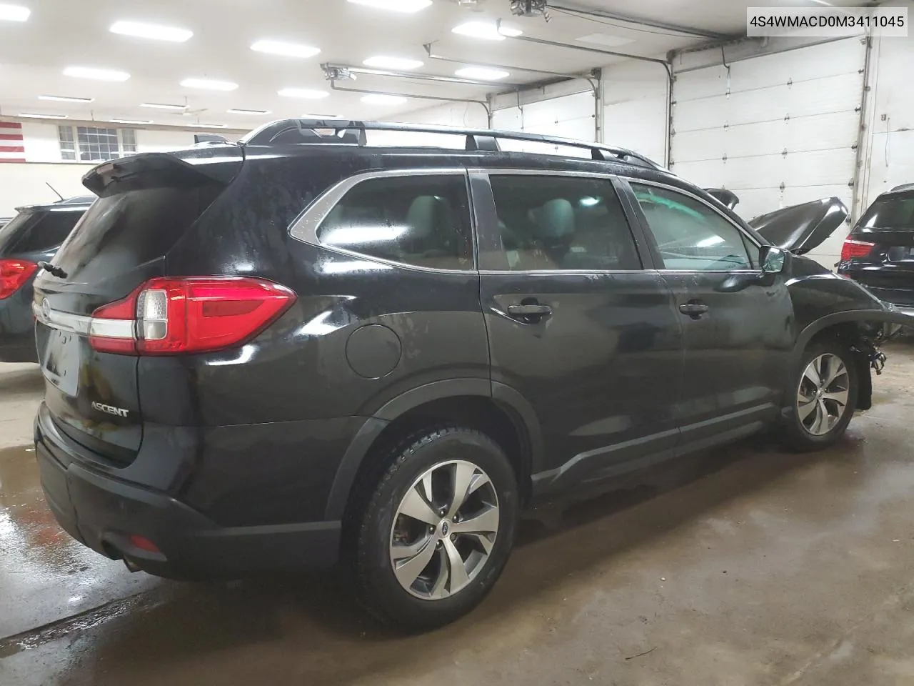 2021 Subaru Ascent Premium VIN: 4S4WMACD0M3411045 Lot: 58259694