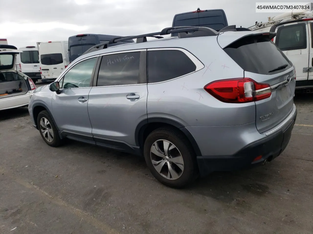 2021 Subaru Ascent Premium VIN: 4S4WMACD7M3407834 Lot: 72464114