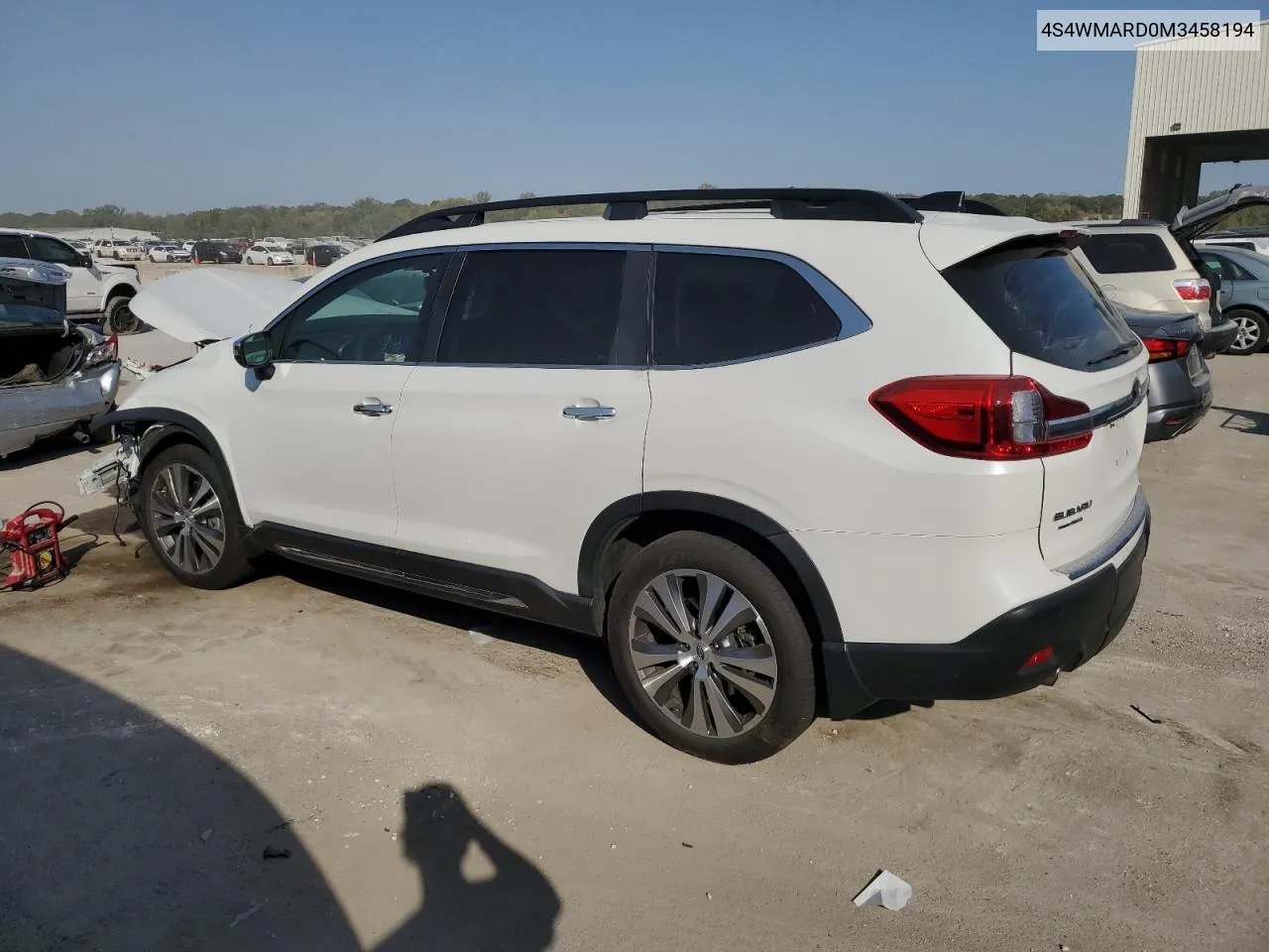 2021 Subaru Ascent Touring VIN: 4S4WMARD0M3458194 Lot: 75473494