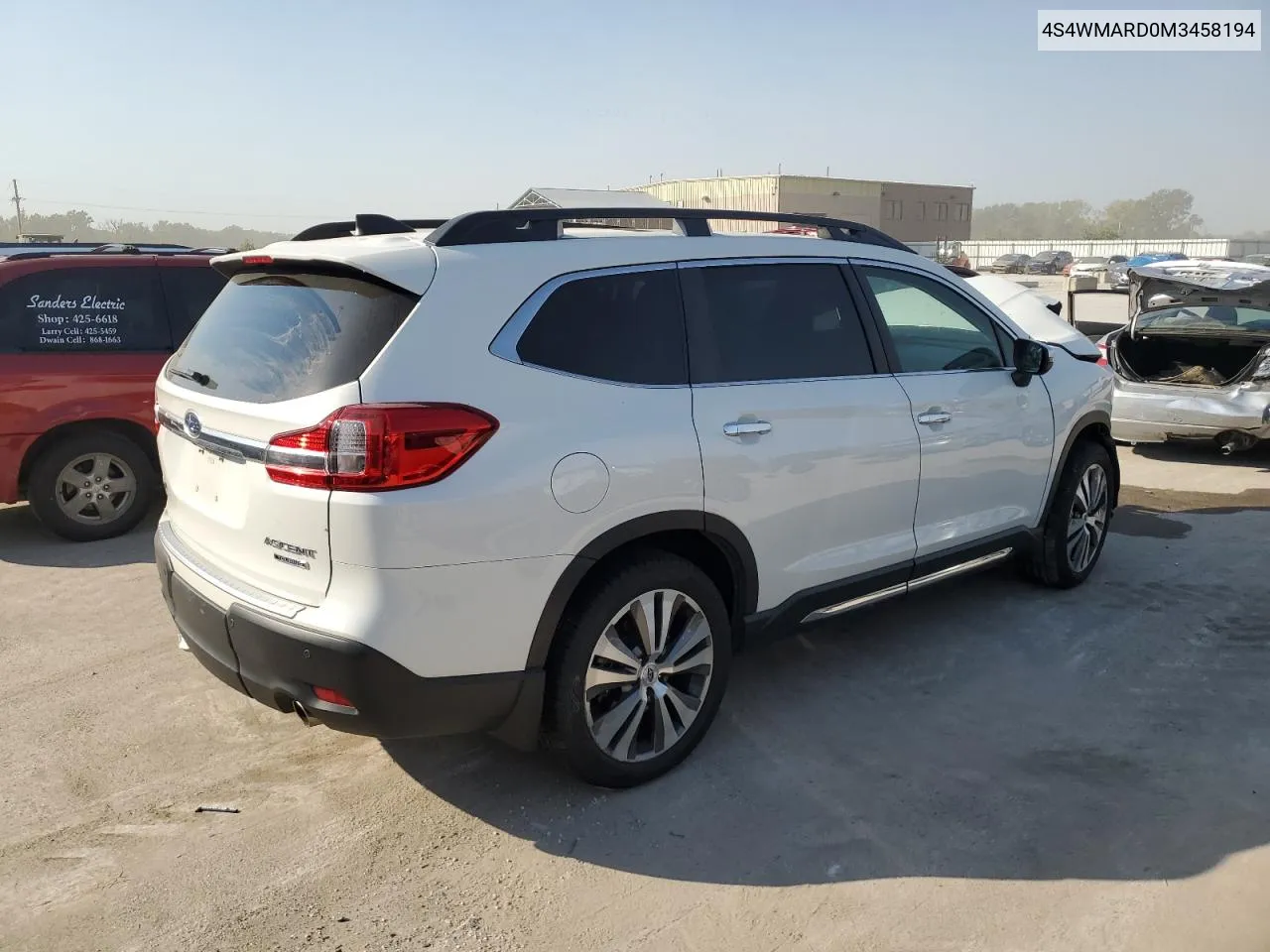 2021 Subaru Ascent Touring VIN: 4S4WMARD0M3458194 Lot: 75473494