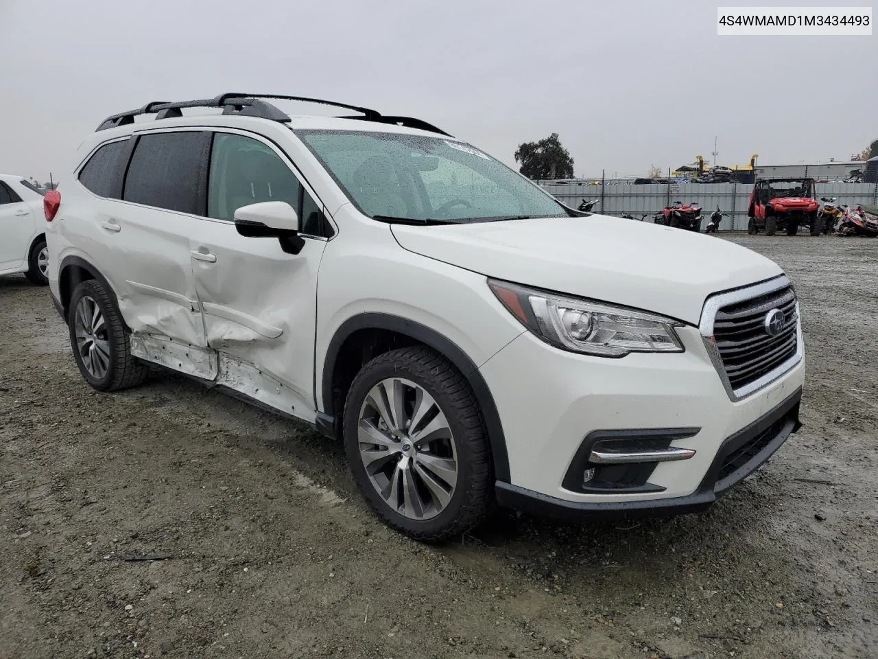 2021 Subaru Ascent Limited VIN: 4S4WMAMD1M3434493 Lot: 80147544