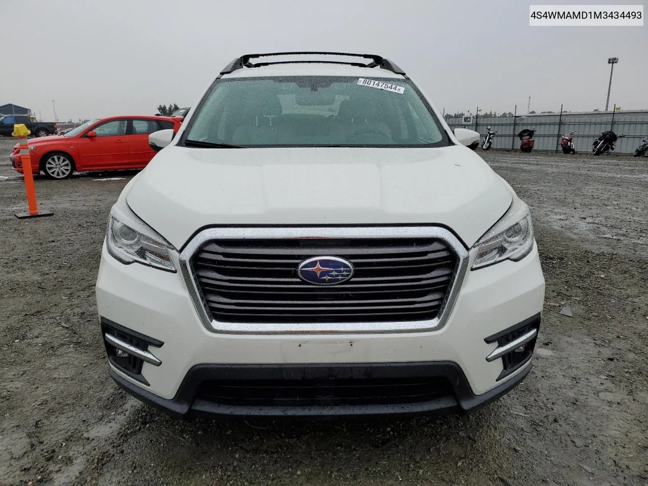 2021 Subaru Ascent Limited VIN: 4S4WMAMD1M3434493 Lot: 80147544