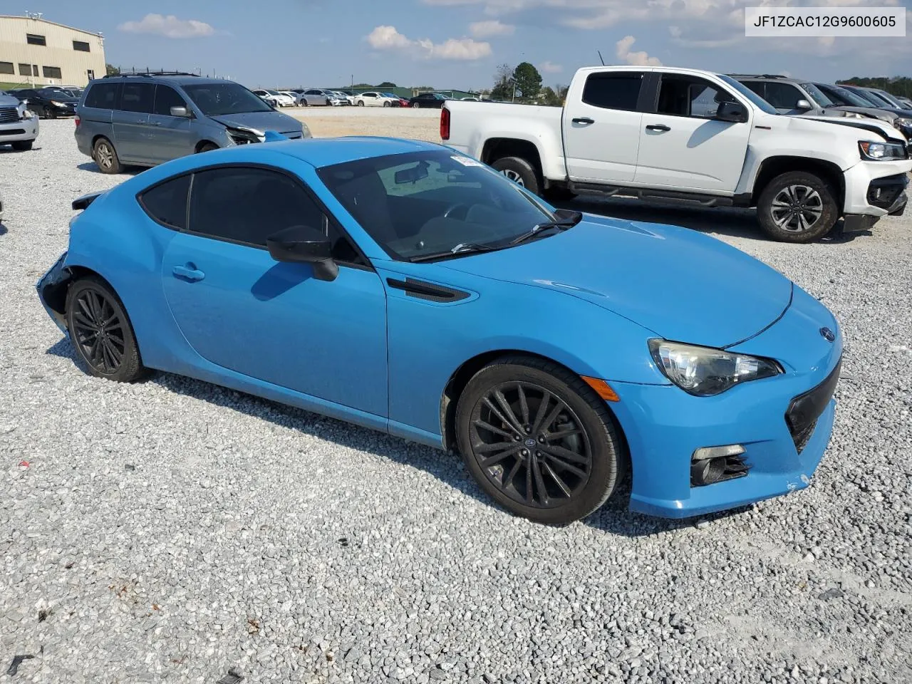 2016 Subaru Brz 2.0 Limited VIN: JF1ZCAC12G9600605 Lot: 74784404