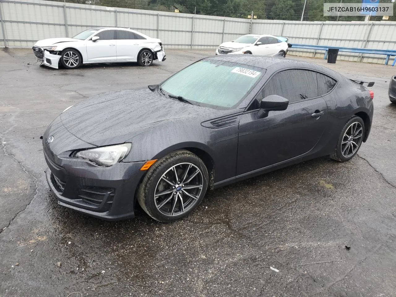 2017 Subaru Brz 2.0 Premium VIN: JF1ZCAB16H9603137 Lot: 79832194