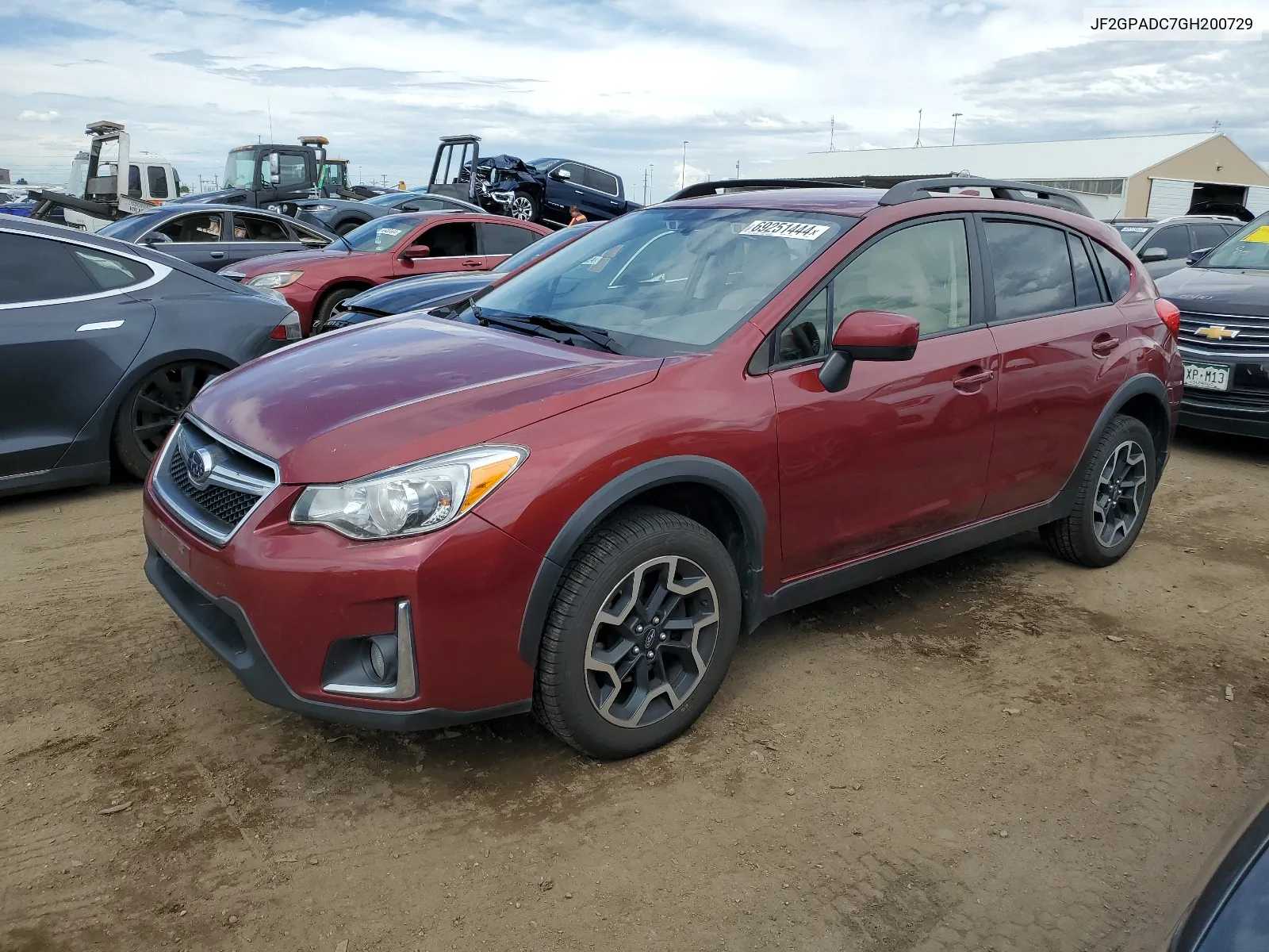 2016 Subaru Crosstrek Premium VIN: JF2GPADC7GH200729 Lot: 69251444