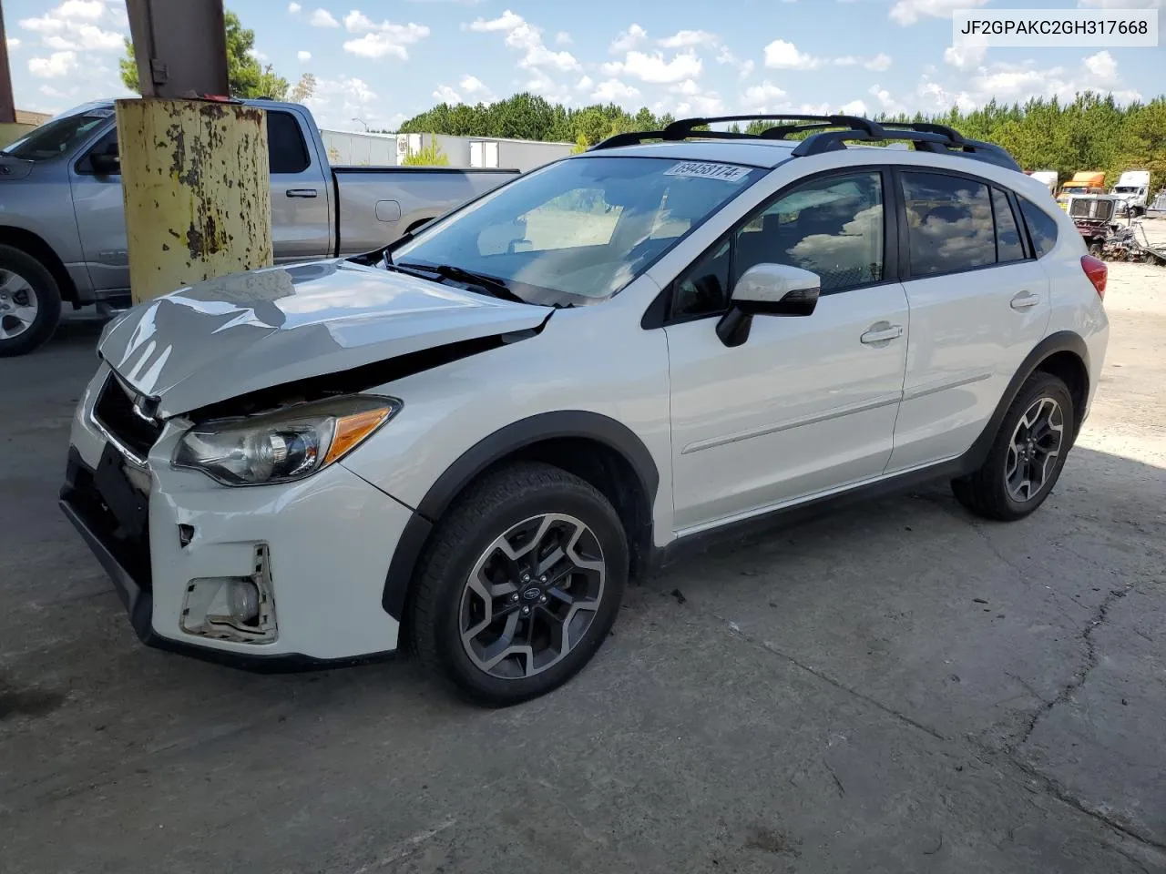 2016 Subaru Crosstrek Limited VIN: JF2GPAKC2GH317668 Lot: 69458174