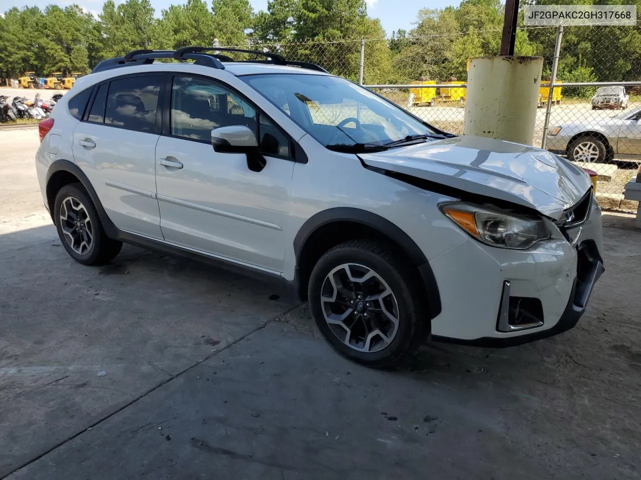 2016 Subaru Crosstrek Limited VIN: JF2GPAKC2GH317668 Lot: 69458174