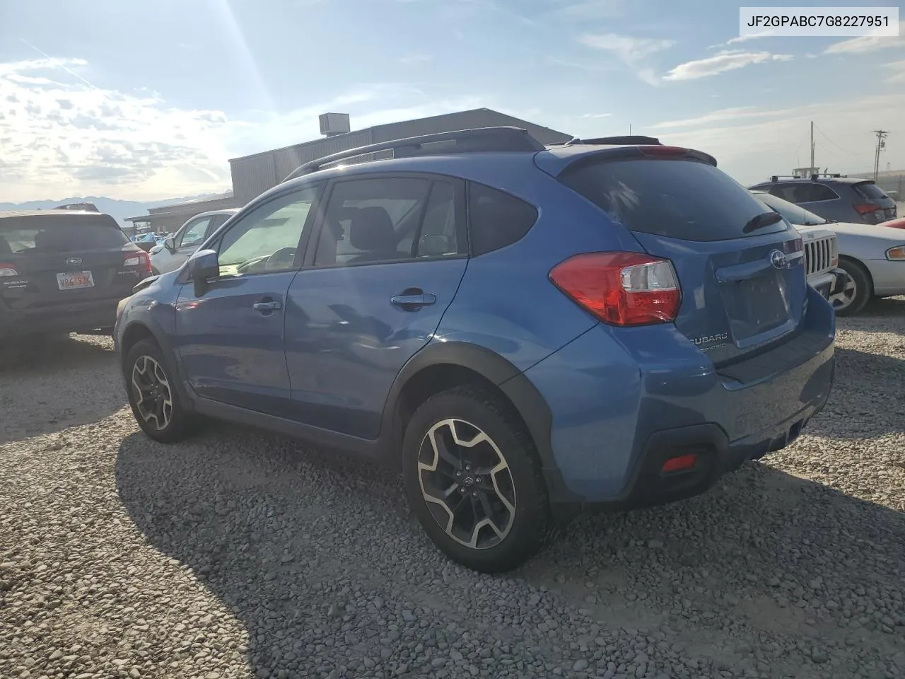 2016 Subaru Crosstrek Premium VIN: JF2GPABC7G8227951 Lot: 70979894