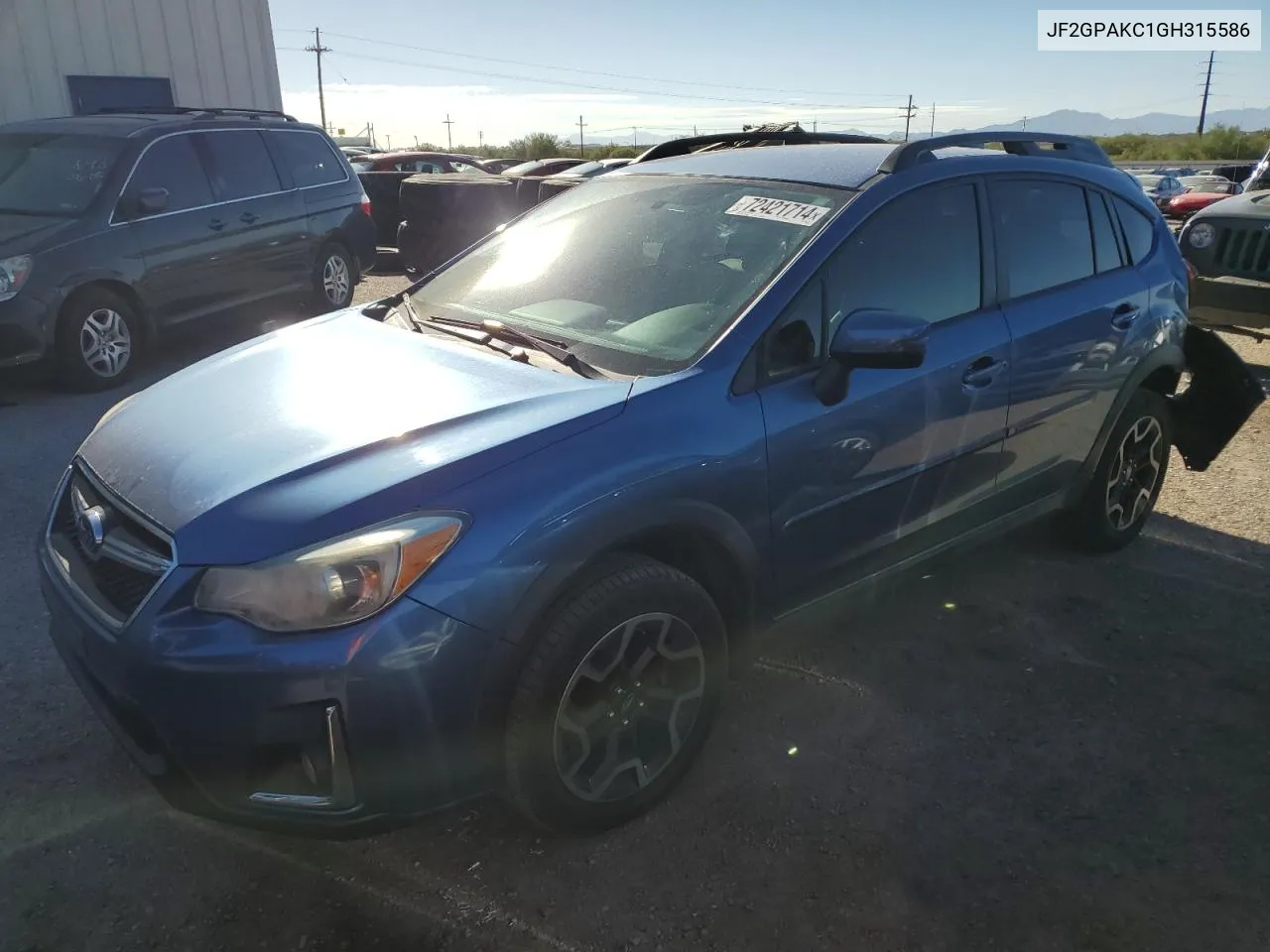 2016 Subaru Crosstrek Limited VIN: JF2GPAKC1GH315586 Lot: 72421714