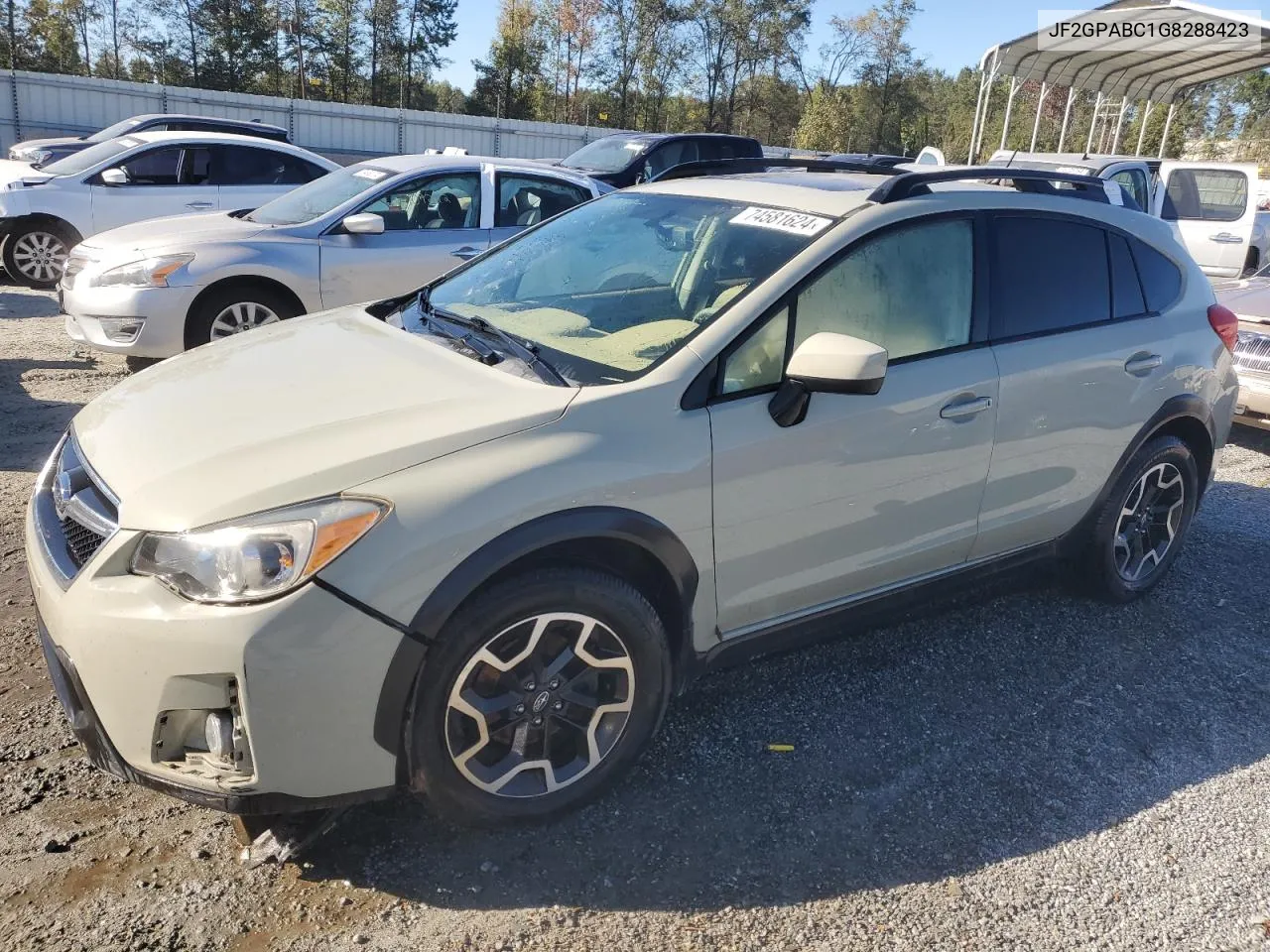 2016 Subaru Crosstrek Premium VIN: JF2GPABC1G8288423 Lot: 74581624