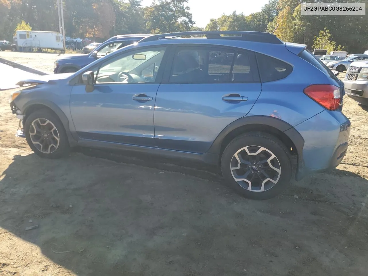 2016 Subaru Crosstrek Premium VIN: JF2GPABC0G8266204 Lot: 74609394