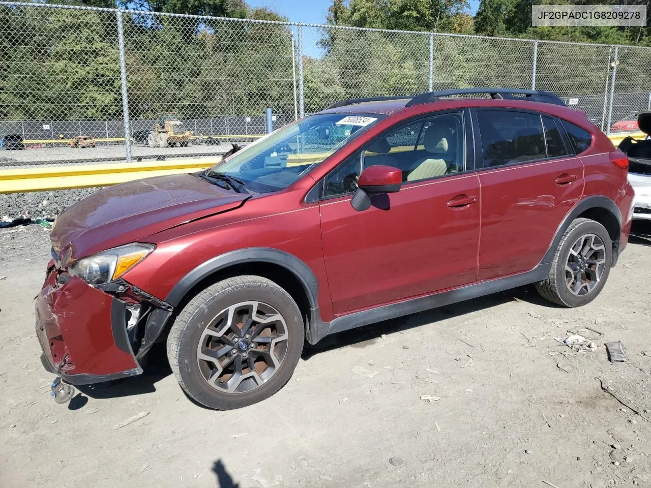 2016 Subaru Crosstrek Premium VIN: JF2GPADC1G8209278 Lot: 75008534