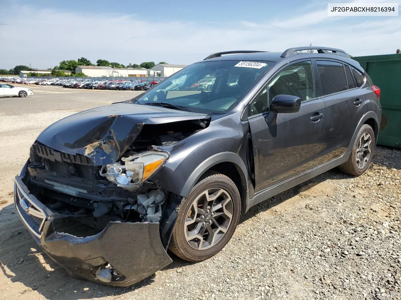 2017 Subaru Crosstrek Premium VIN: JF2GPABCXH8216394 Lot: 55156204