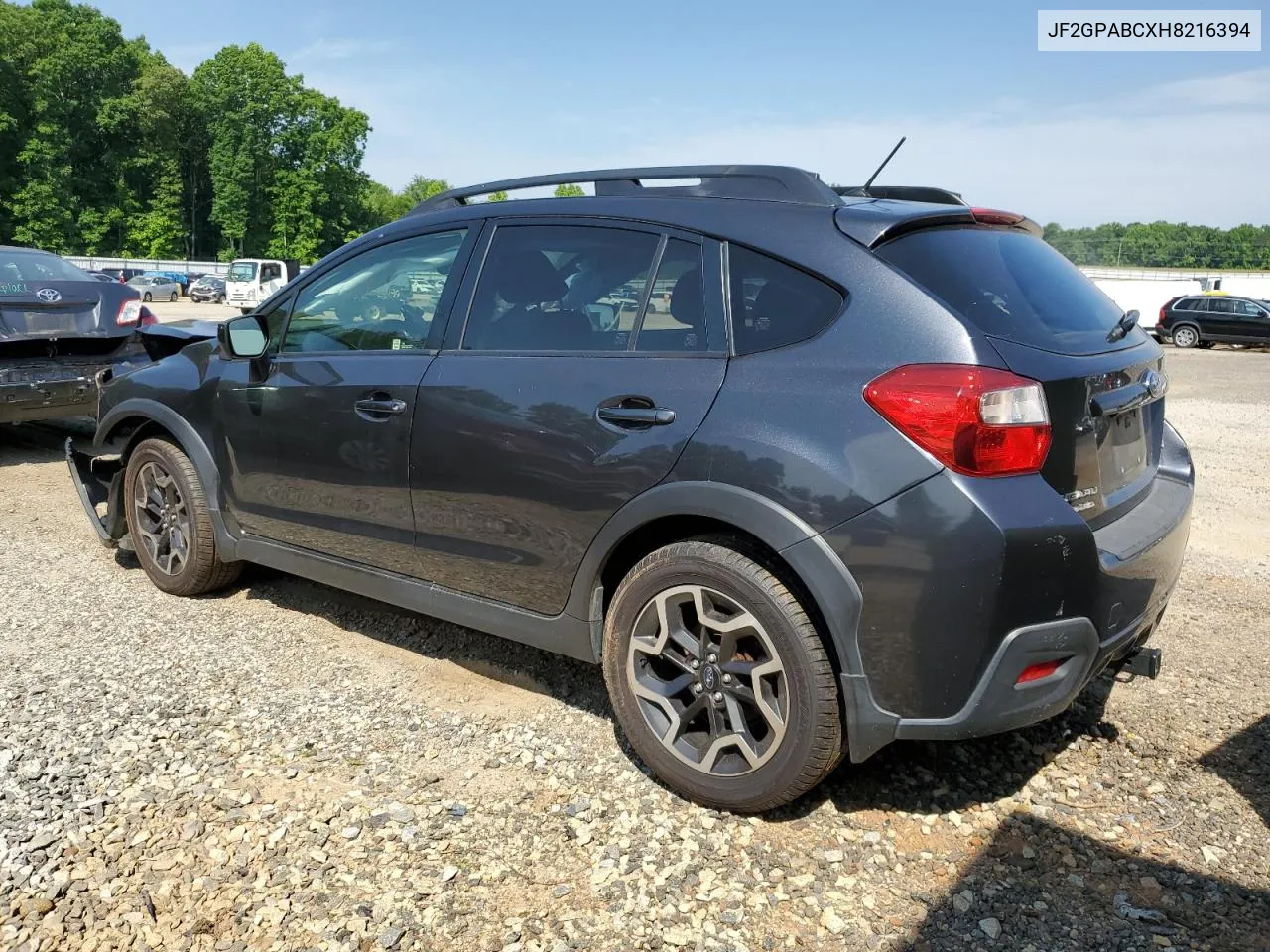 2017 Subaru Crosstrek Premium VIN: JF2GPABCXH8216394 Lot: 55156204