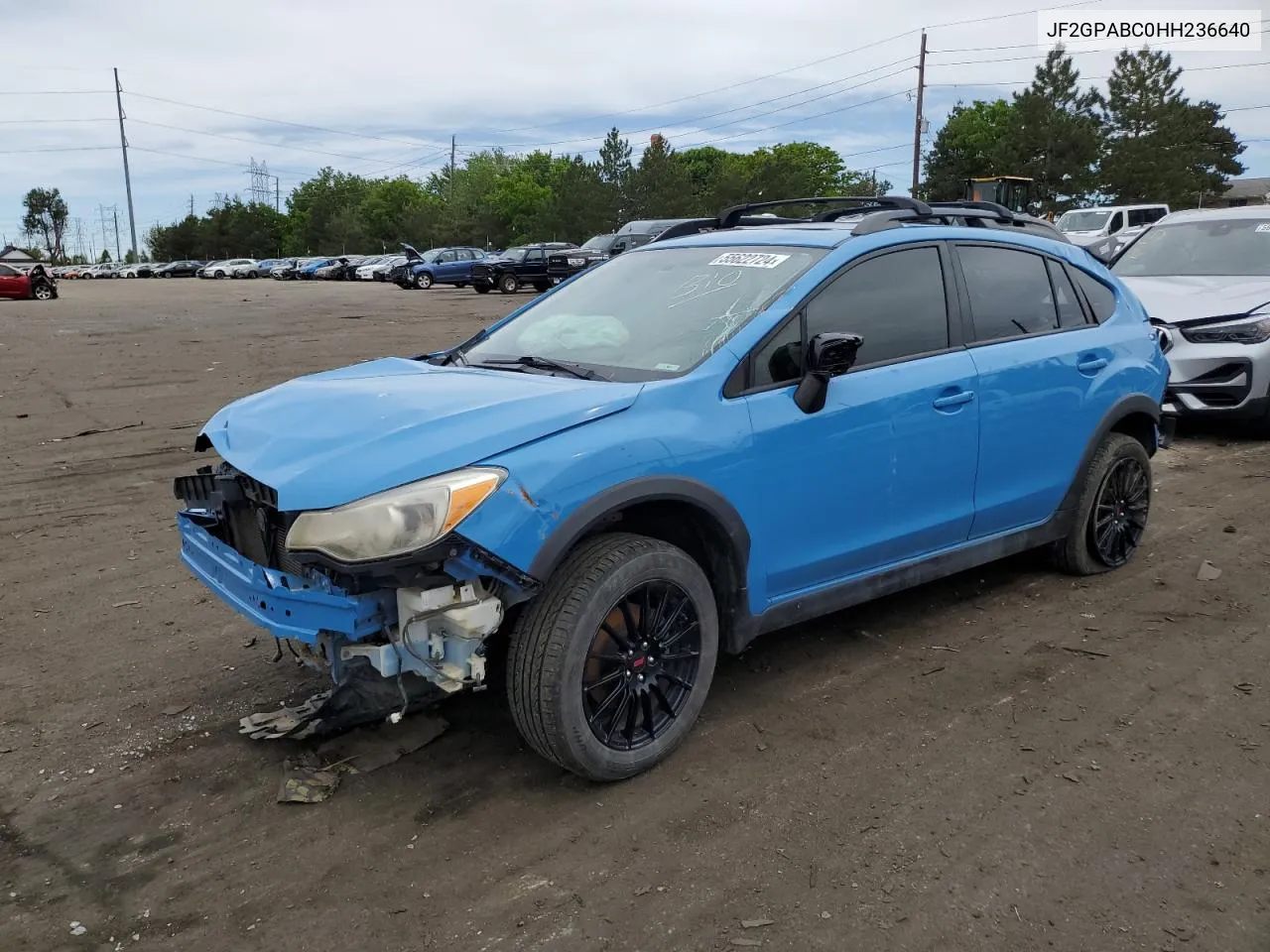 2017 Subaru Crosstrek Premium VIN: JF2GPABC0HH236640 Lot: 55622724