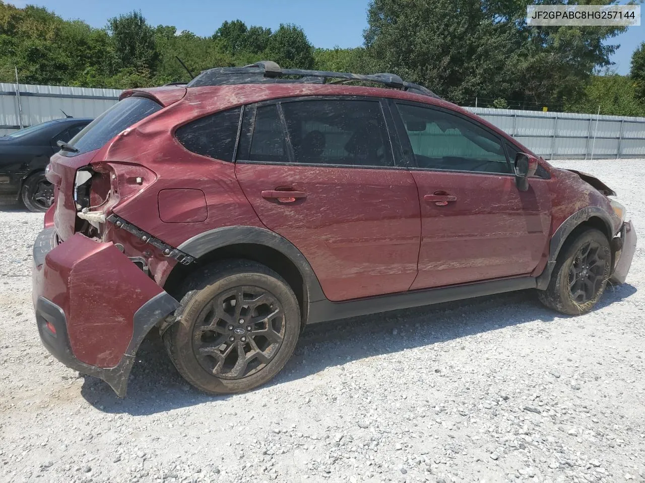 2017 Subaru Crosstrek Premium VIN: JF2GPABC8HG257144 Lot: 68235304