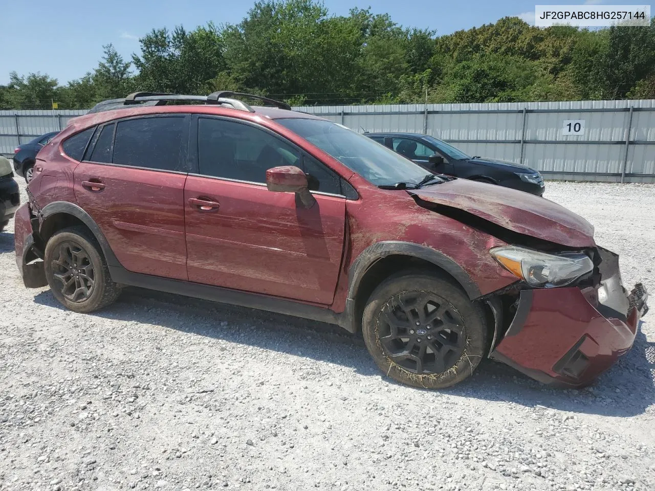 2017 Subaru Crosstrek Premium VIN: JF2GPABC8HG257144 Lot: 68235304