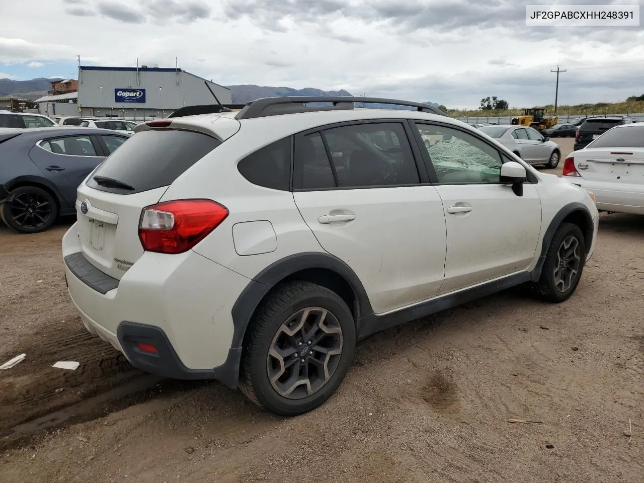 2017 Subaru Crosstrek Premium VIN: JF2GPABCXHH248391 Lot: 70757804