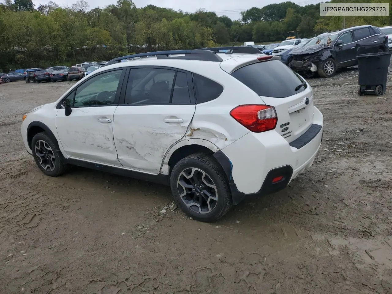 2017 Subaru Crosstrek Premium VIN: JF2GPABC5HG229723 Lot: 71218424