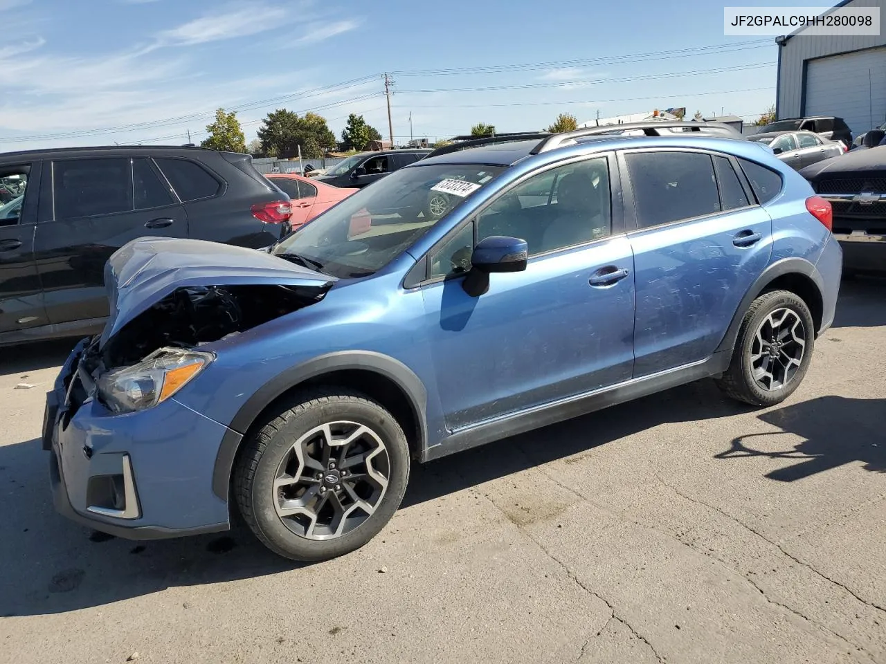 2017 Subaru Crosstrek Limited VIN: JF2GPALC9HH280098 Lot: 73737374