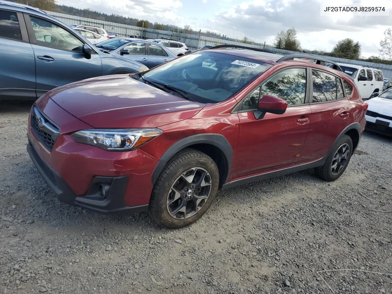 2018 Subaru Crosstrek Premium VIN: JF2GTADC9J8259574 Lot: 74372564