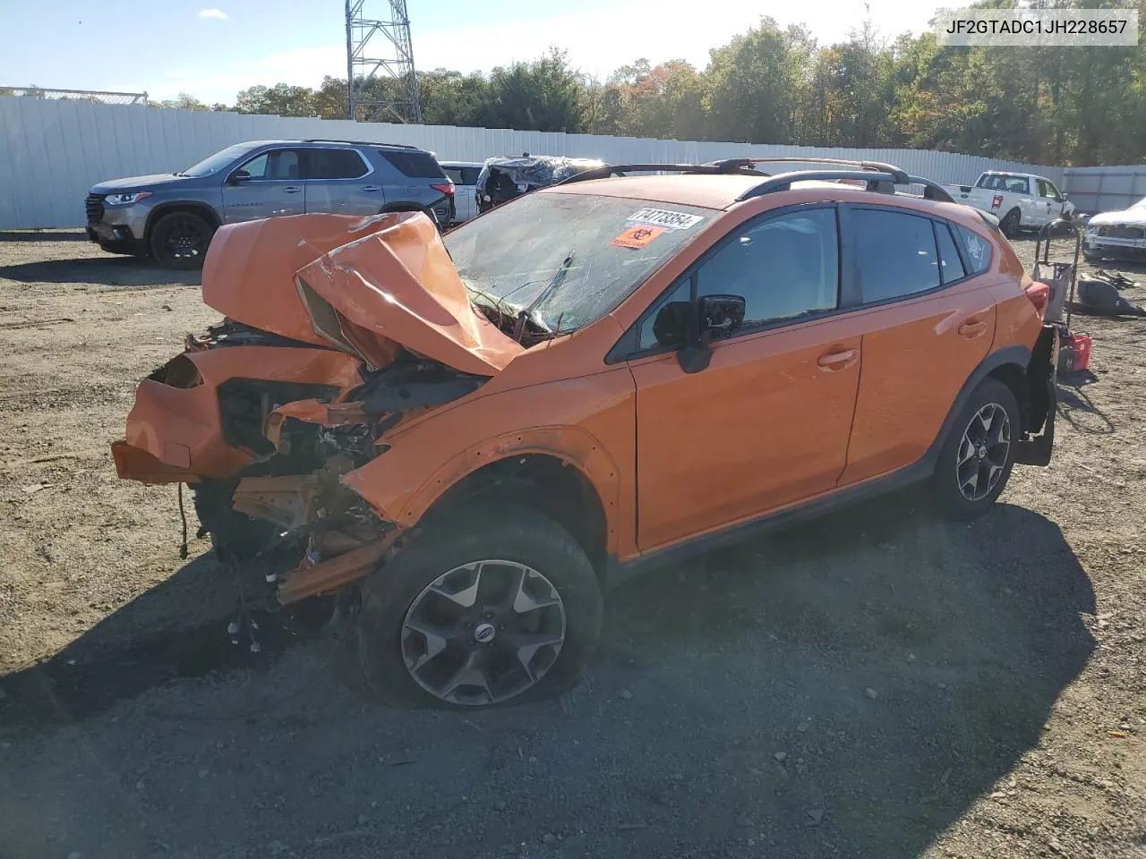 2018 Subaru Crosstrek Premium VIN: JF2GTADC1JH228657 Lot: 74773354