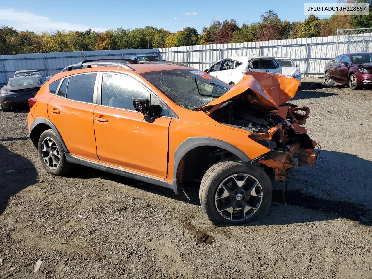 2018 Subaru Crosstrek Premium VIN: JF2GTADC1JH228657 Lot: 74773354