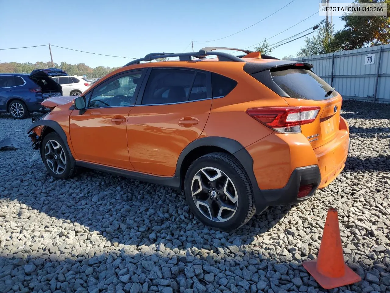 2018 Subaru Crosstrek Limited VIN: JF2GTALC0JH343266 Lot: 75085924