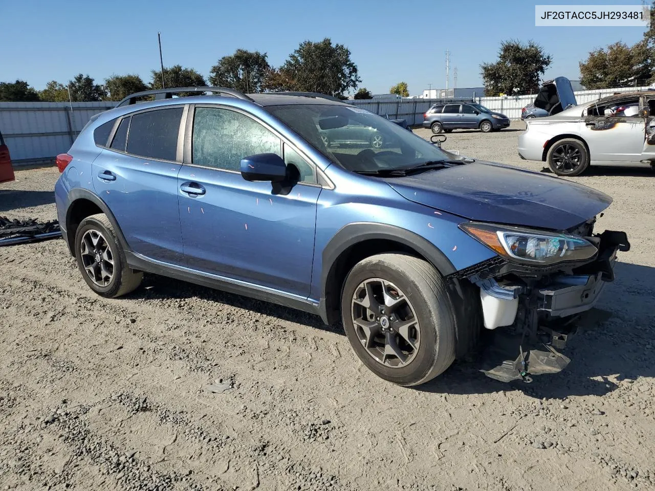 2018 Subaru Crosstrek Premium VIN: JF2GTACC5JH293481 Lot: 76379734