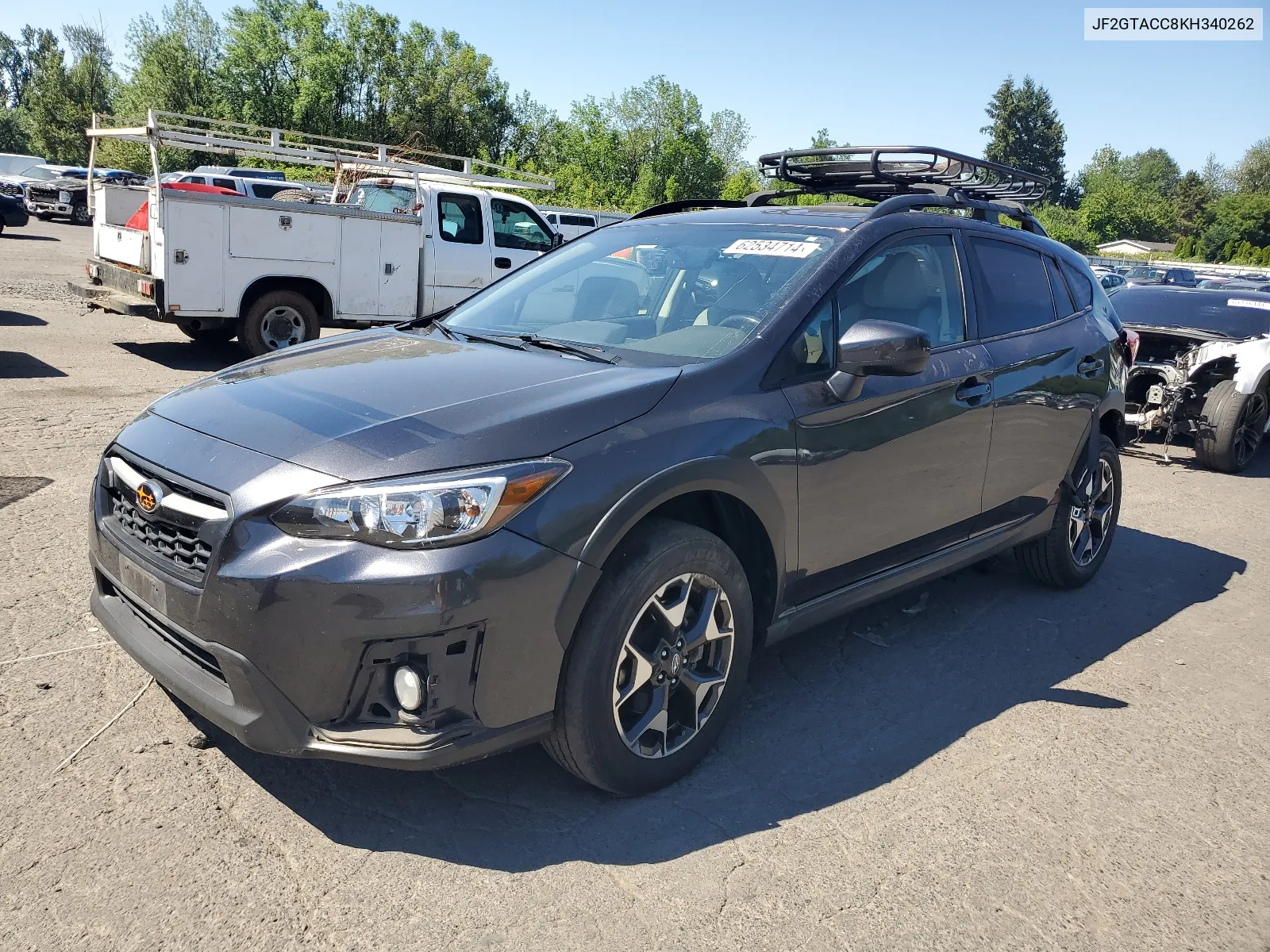 2019 Subaru Crosstrek Premium VIN: JF2GTACC8KH340262 Lot: 62534714