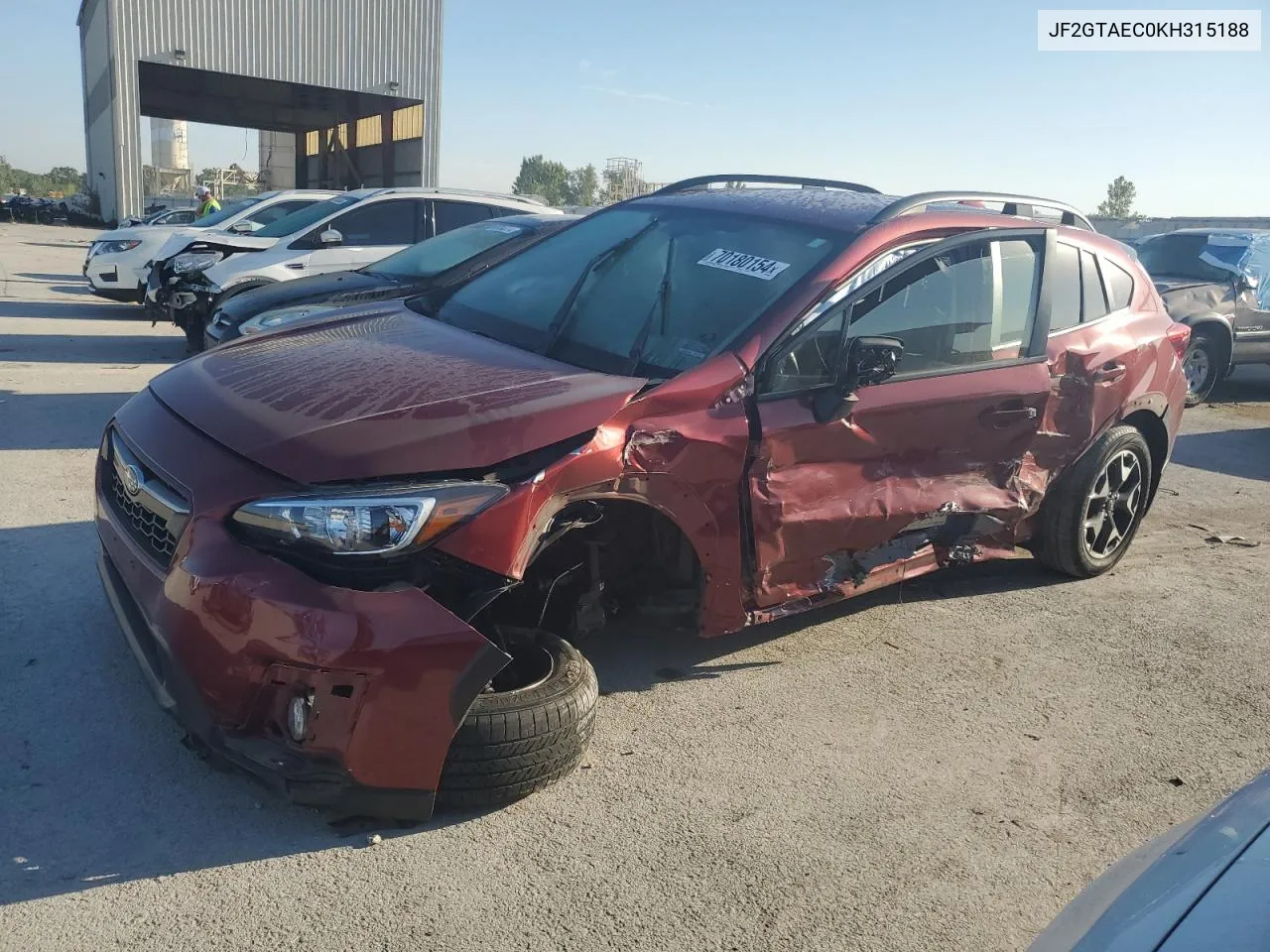 2019 Subaru Crosstrek Premium VIN: JF2GTAEC0KH315188 Lot: 70180154