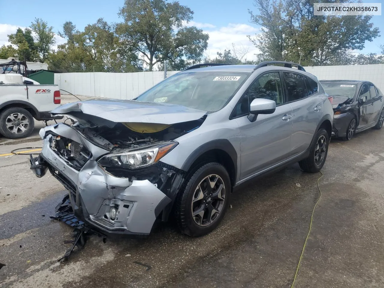 2019 Subaru Crosstrek Premium VIN: JF2GTAEC2KH358673 Lot: 73033324