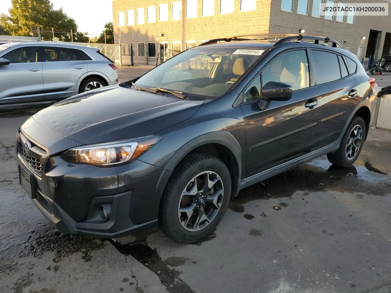 2019 Subaru Crosstrek Premium VIN: JF2GTACC1KH200036 Lot: 73105914