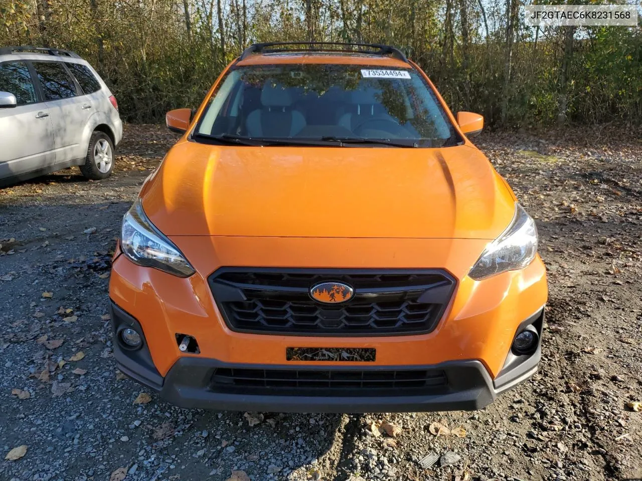 2019 Subaru Crosstrek Premium VIN: JF2GTAEC6K8231568 Lot: 73534494