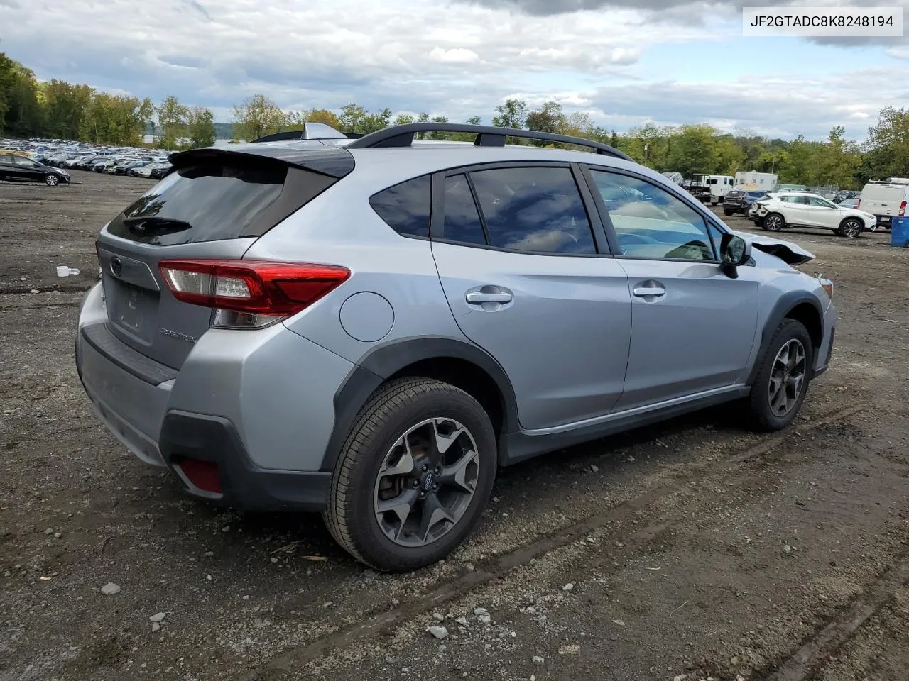 2019 Subaru Crosstrek Premium VIN: JF2GTADC8K8248194 Lot: 73637014