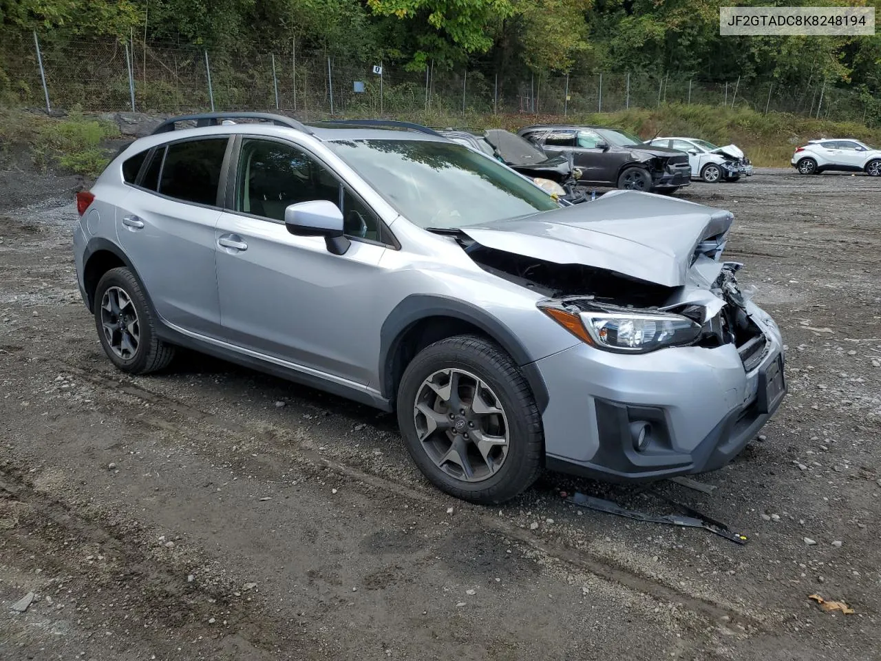 2019 Subaru Crosstrek Premium VIN: JF2GTADC8K8248194 Lot: 73637014