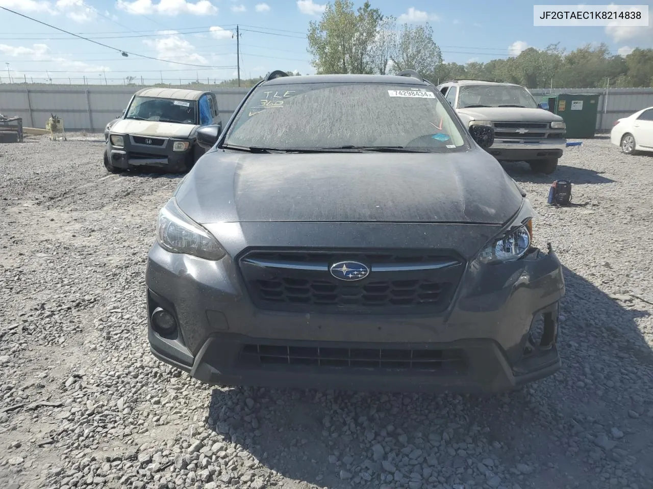 2019 Subaru Crosstrek Premium VIN: JF2GTAEC1K8214838 Lot: 74298434