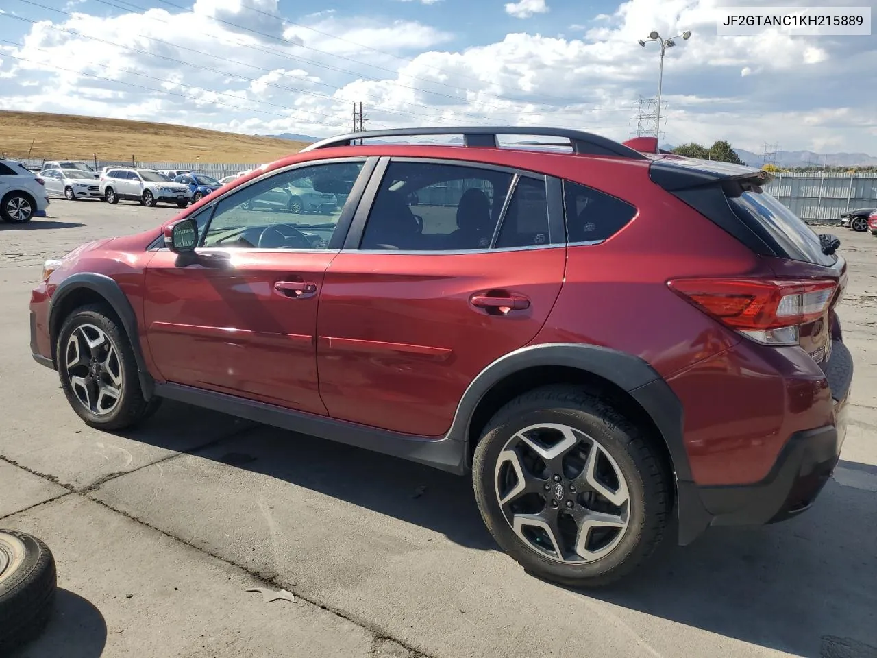 2019 Subaru Crosstrek Limited VIN: JF2GTANC1KH215889 Lot: 75859104