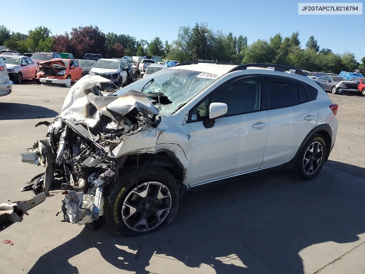 2020 Subaru Crosstrek Premium VIN: JF2GTAPC7L8218794 Lot: 61703434