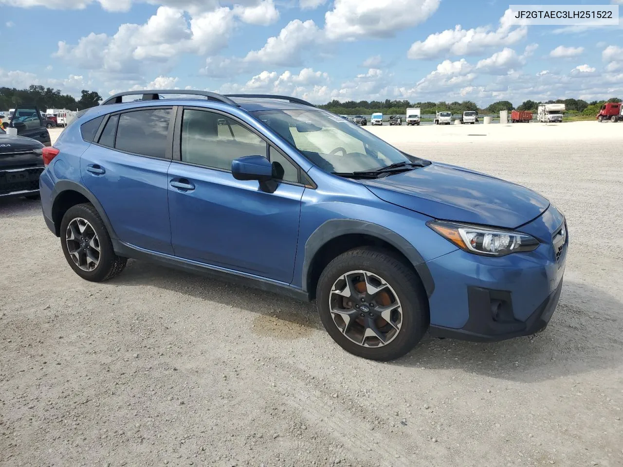 2020 Subaru Crosstrek Premium VIN: JF2GTAEC3LH251522 Lot: 73855304