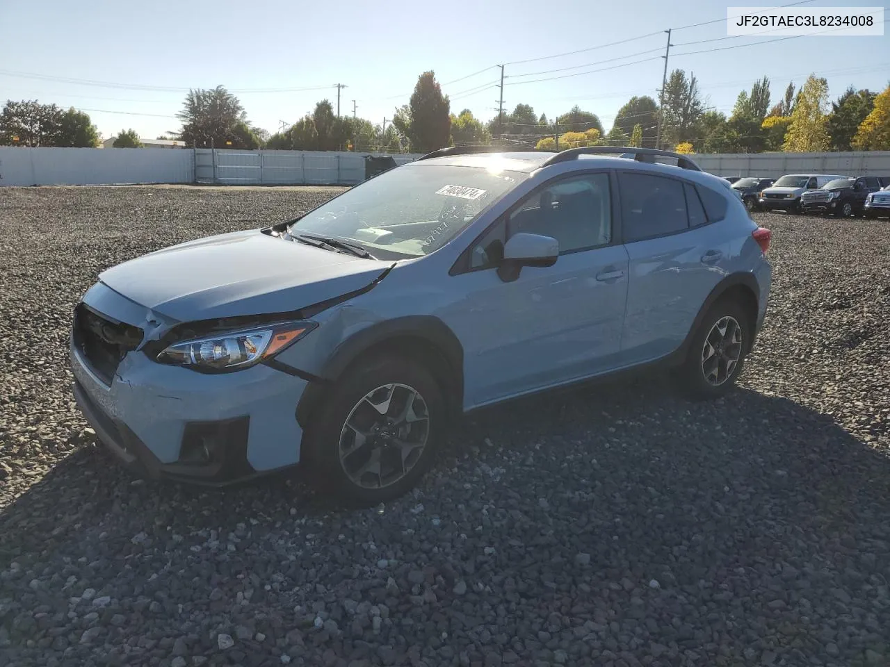 JF2GTAEC3L8234008 2020 Subaru Crosstrek Premium