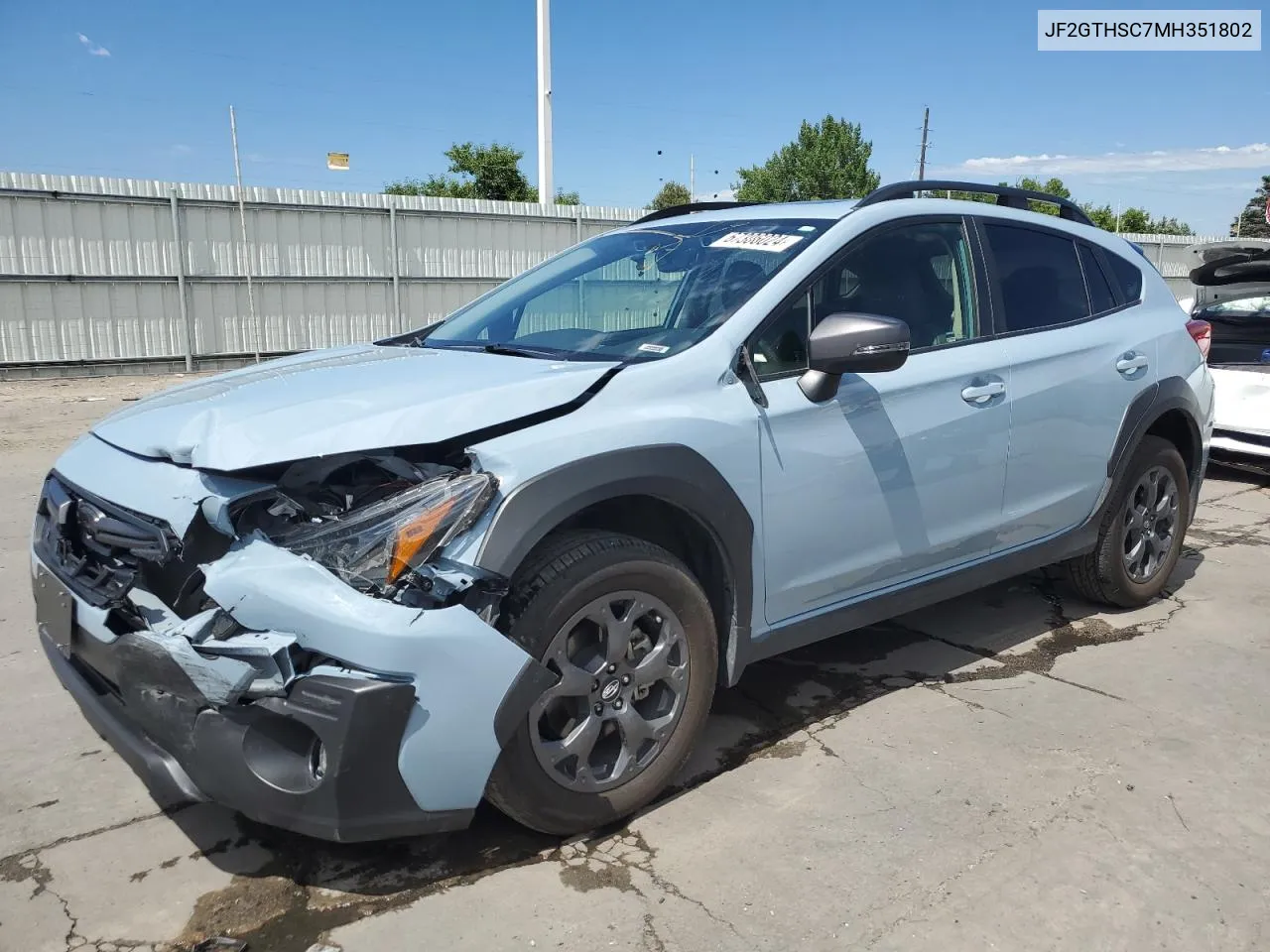 2021 Subaru Crosstrek Sport VIN: JF2GTHSC7MH351802 Lot: 67306024