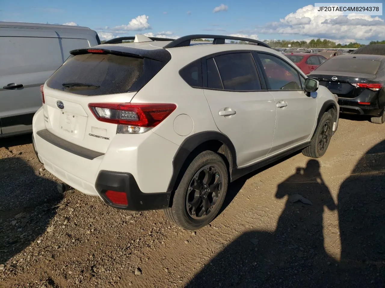 JF2GTAEC4M8294378 2021 Subaru Crosstrek Premium