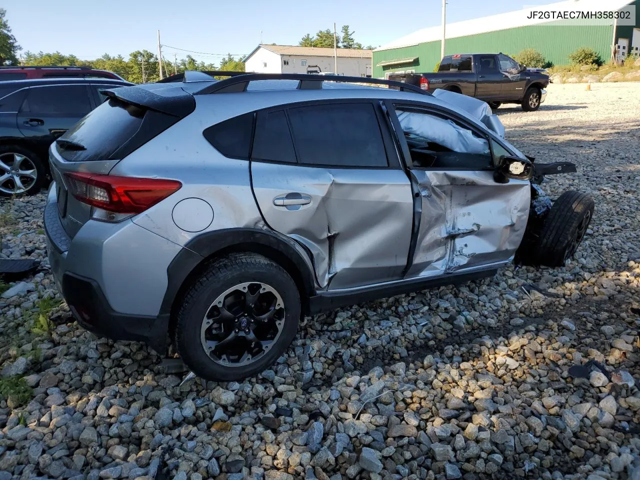 2021 Subaru Crosstrek Premium VIN: JF2GTAEC7MH358302 Lot: 70206314