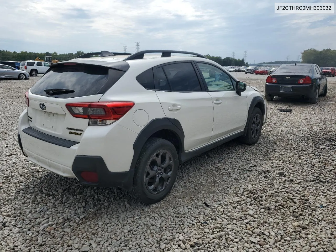 2021 Subaru Crosstrek Sport VIN: JF2GTHRC0MH303032 Lot: 70391264