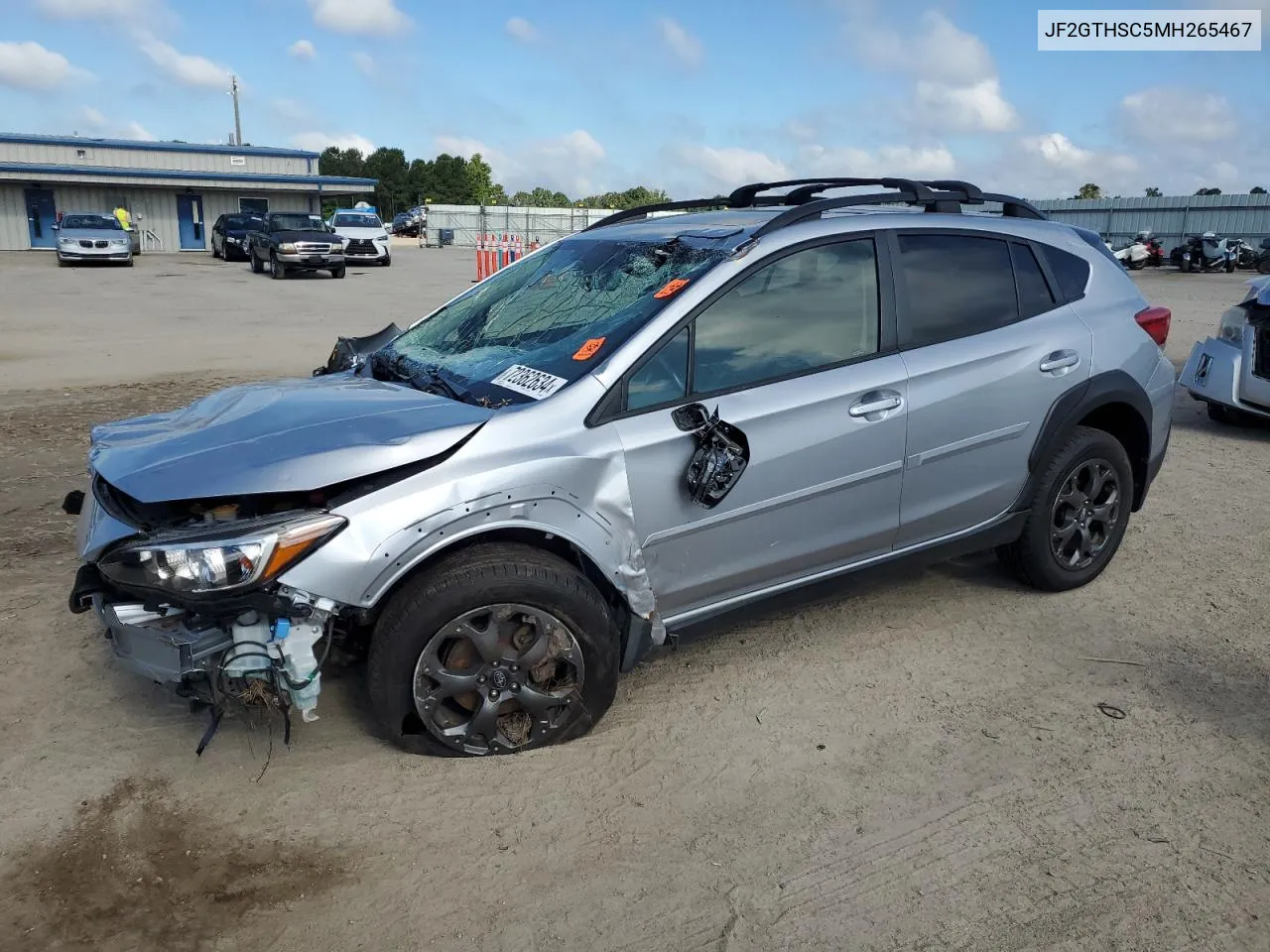 2021 Subaru Crosstrek Sport VIN: JF2GTHSC5MH265467 Lot: 72362634